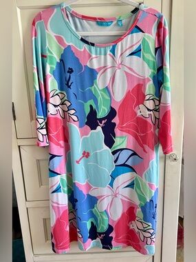 Tori Richard of Honolulu Colorful Tropical Floral Dress
